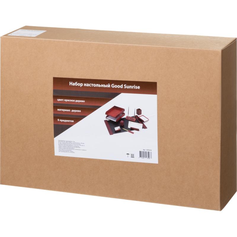 Набор настольный M9C-25A на 9 предметов, из дерева, цвет: красное дерево