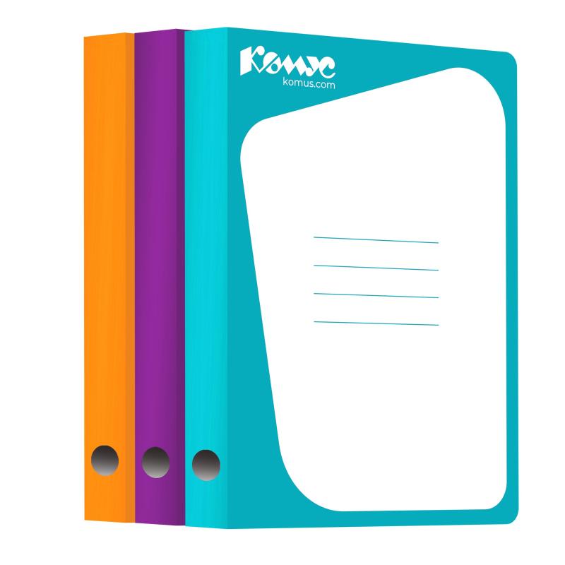 Скоросшиватель картон. Комус каширован.картон 30мм голубой