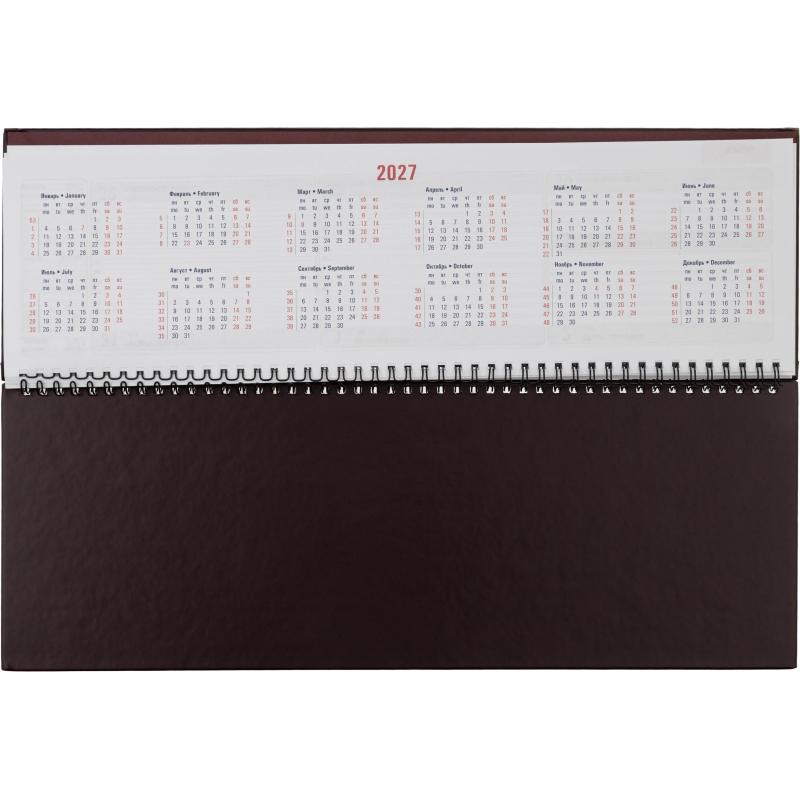 Планинг датированный 2026 ATTACHE 57л, 405х145, Каньон, бордовый