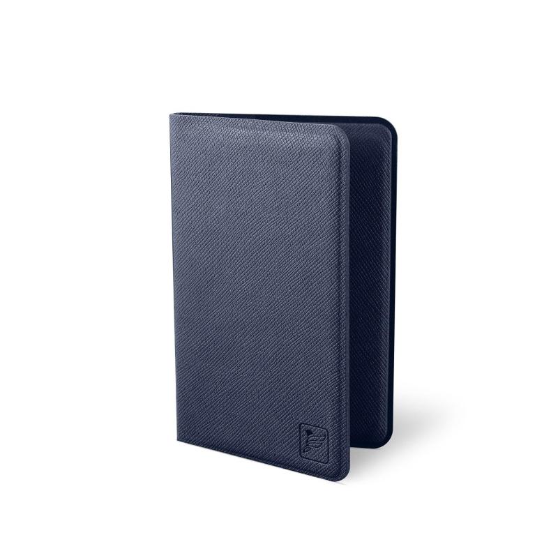 Картхолдер из экокожи с RFID защитой для 4-х пластик карт, т-синий,FKKR-4E