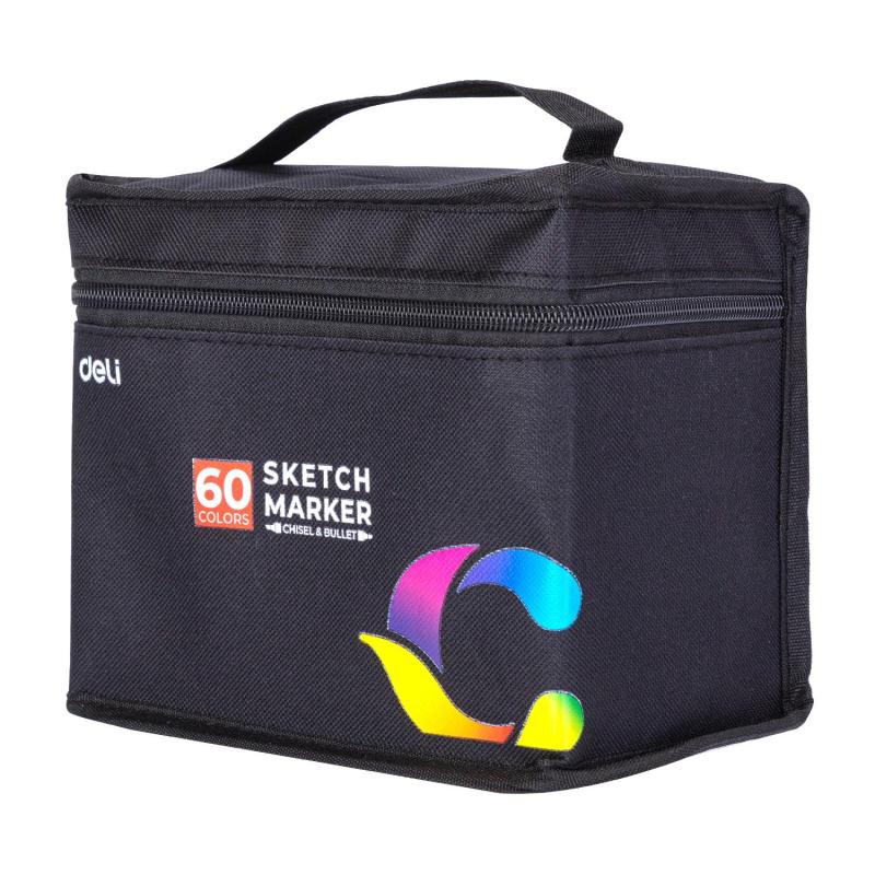 Набор маркеров для скетчинга Deli 60цв. двухстор., E70806-60