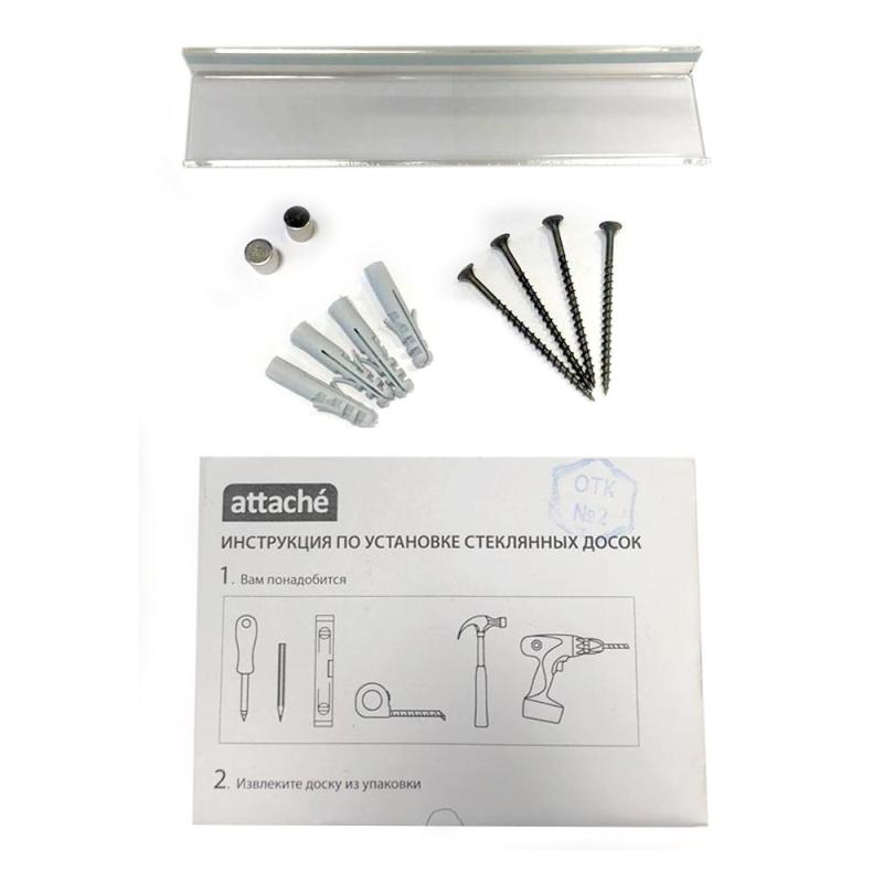 Доска стеклянная магнитная Attache, белый 600х900