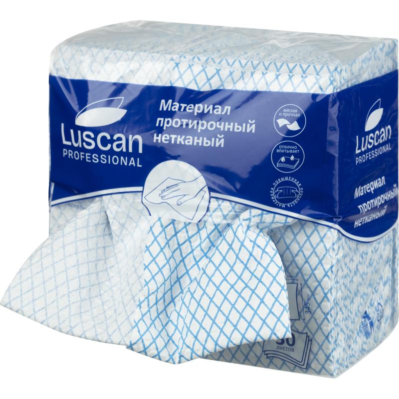 Материал протирочный нетканый Luscan Prof синий 110г 33,5х34,5см 30л/уп