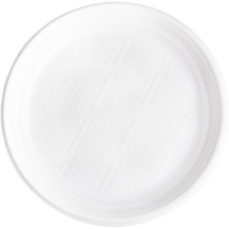 Тарелка одноразовая Комус d 205 мм, бел., ПП, 100шт/уп