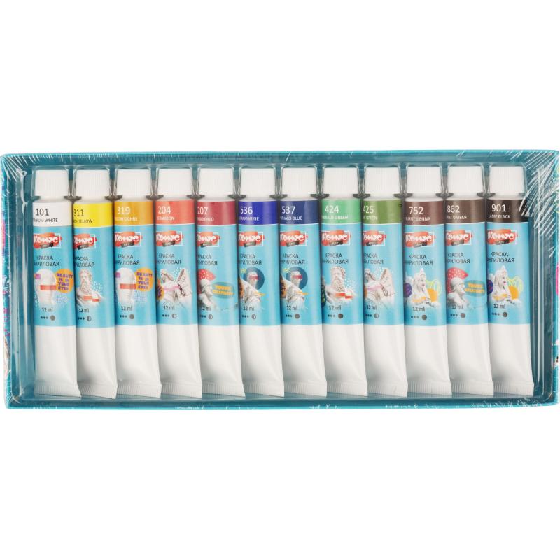 Краски акриловые худож.Комус Арт Студия,12цв х 12мл, в тубах