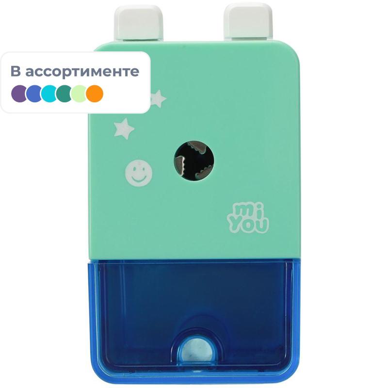 Точилка механическая Deli E0739 MiYou, 1 отв.,пластик,без струбцины ассорти