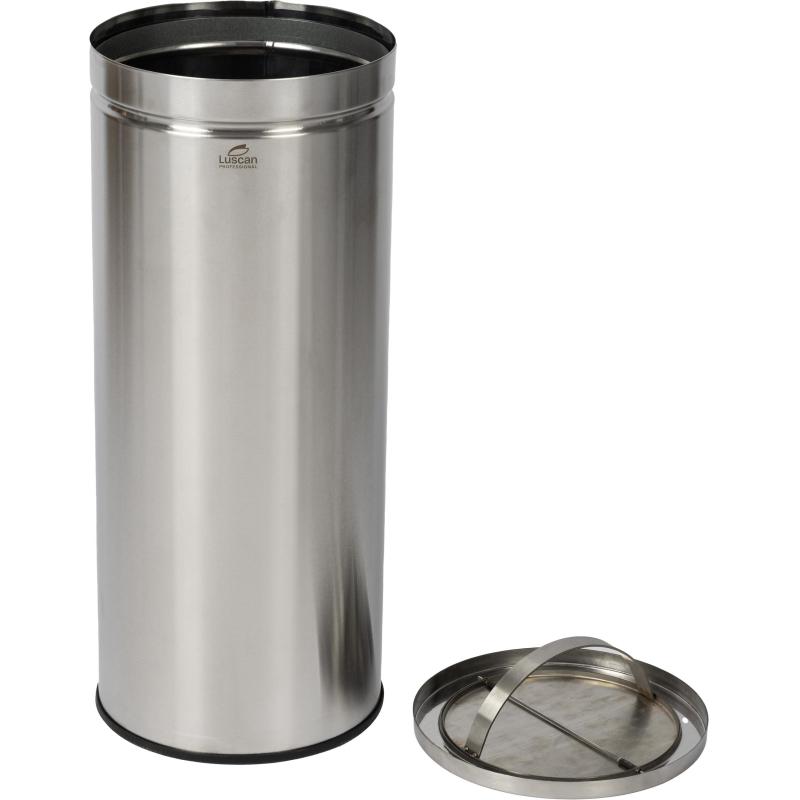 Ведро мусорное (урна) с качающ.крышкой нерж.сталь Luscan Professional 30л