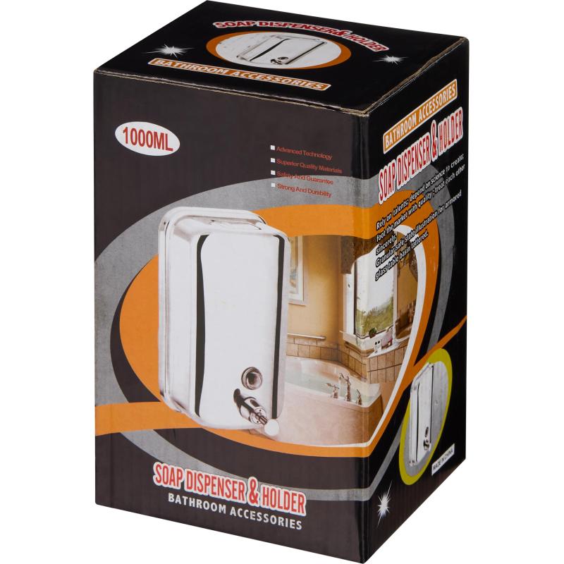 Дозатор для жидкого мыла 1000мл нержавеющая сталь