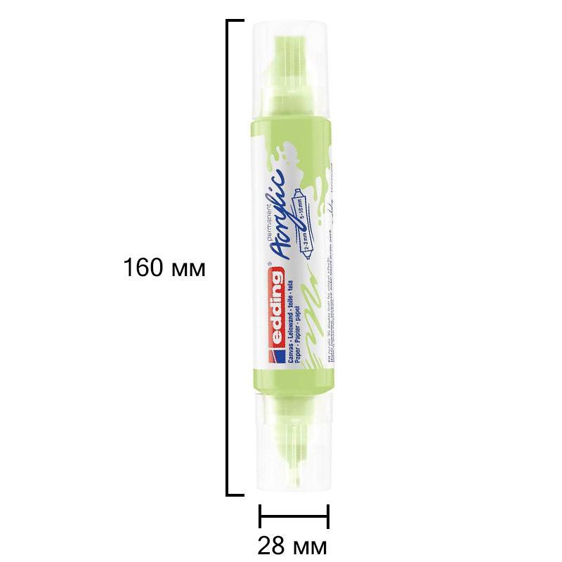 Маркер акриловый двусторон.3DEdding5400/917 Пастельный зеленый/pastelgreen