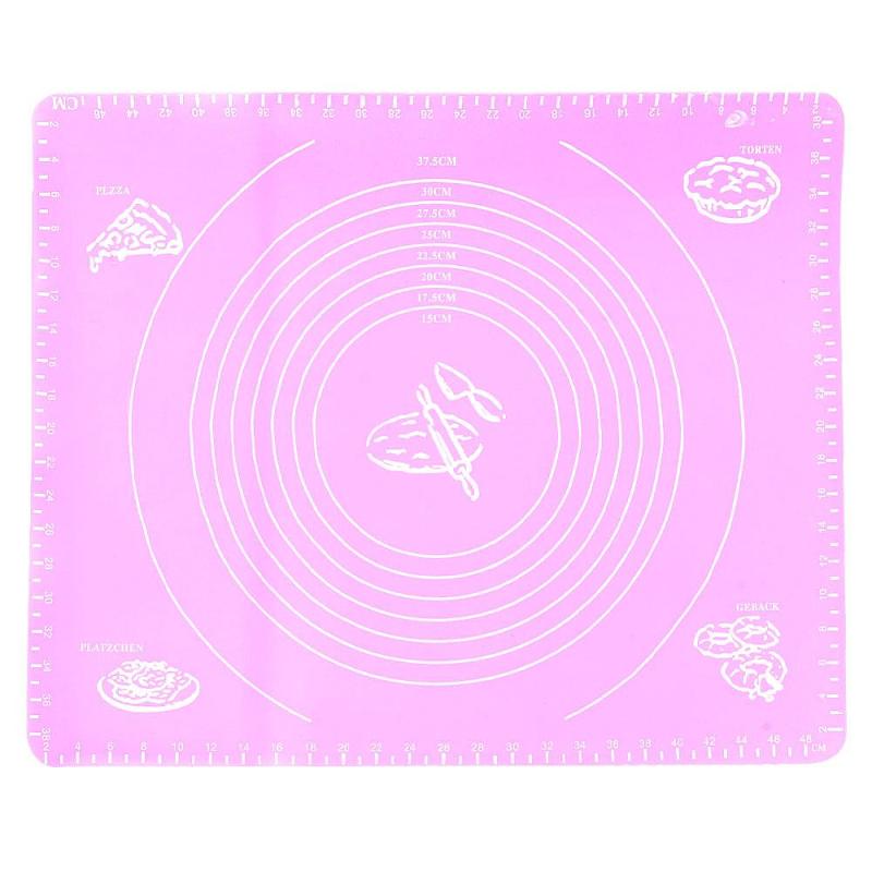 Коврик для выпечки и раскатки теста с разметкой 40х50см силикон 9902619