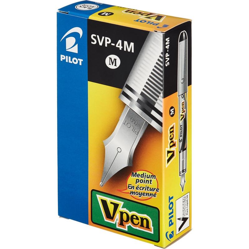 Ручка перьевая PILOT одноразовая SVP-4M V-Pen, черные чернила, 0,4мм