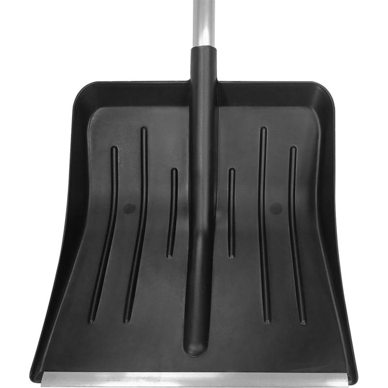 Лопата д/уборки снега МЕТЕЛИЦА  41x40х140см пластик/ковш с р/ж алюмин/черен