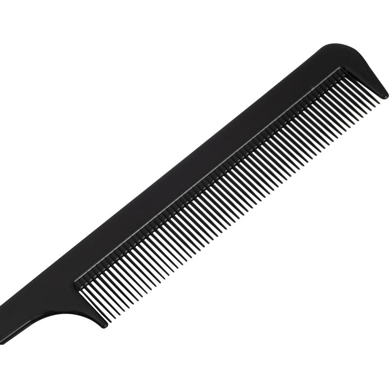 Расческа - гребень Lei, серия 024, пластик, ручка, черный