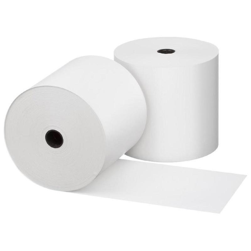 Ролики для касс Комус 80мм х 70м, 58 гр/м2, вт. 12 мм, 3 рул/уп (спайка)