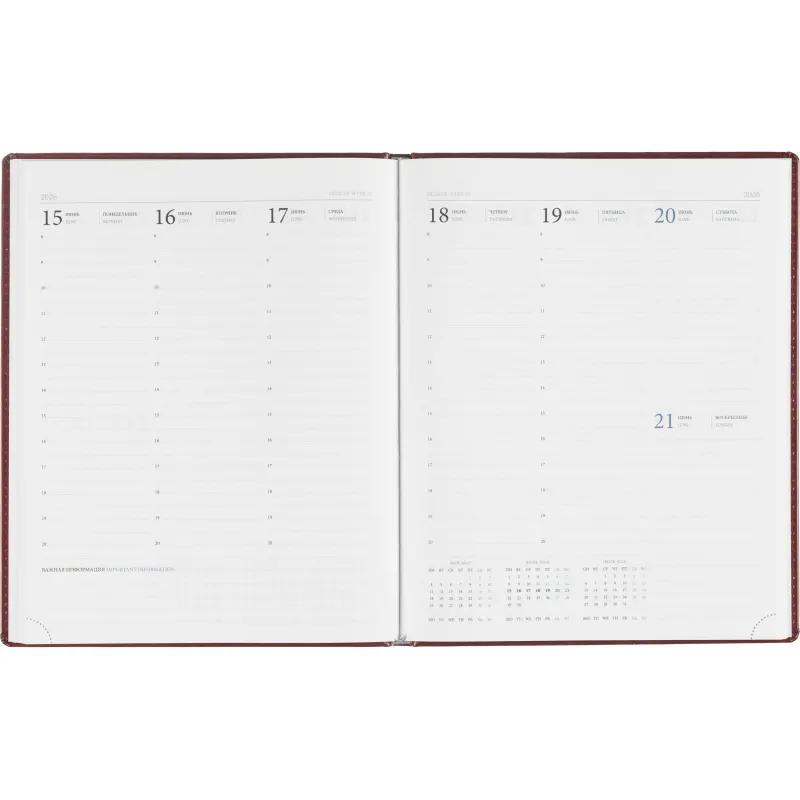 Еженедельник датированный 2026, бордо,А4, 213х265 мм,160 стр,Agenda