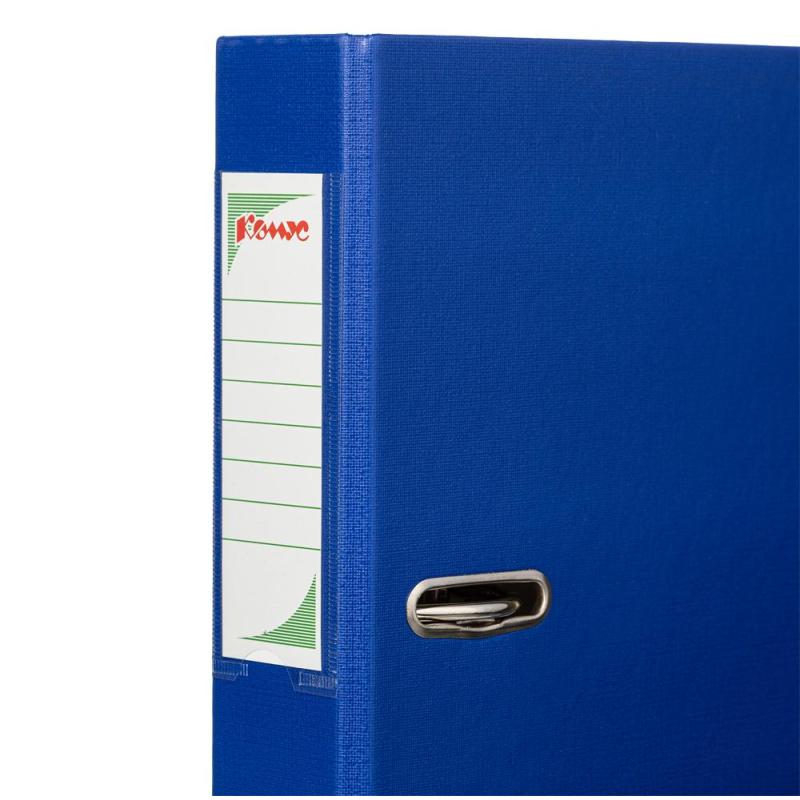 Папка-регистратор Комус Экономи 50мм синяя, ПБП1, карм.кор., мет.уг