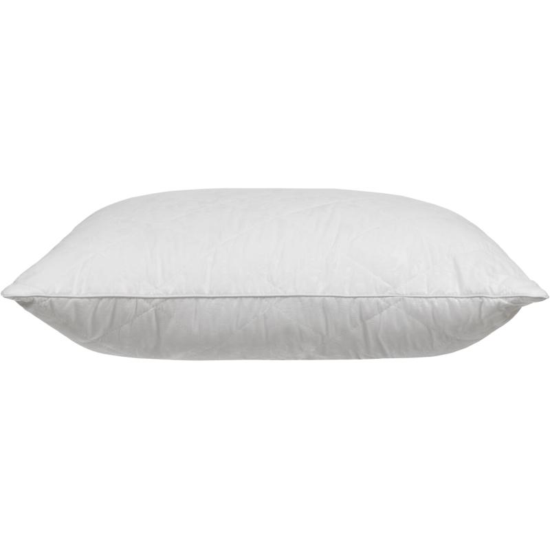 Подушка Luscan 50х70 см стеганная микрофибра/лебяжий пух, с цветным кантом