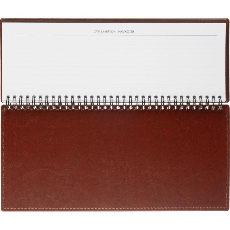 Планинг датированный 2026, коричн, 303х150 мм, 120стр, Agenda
