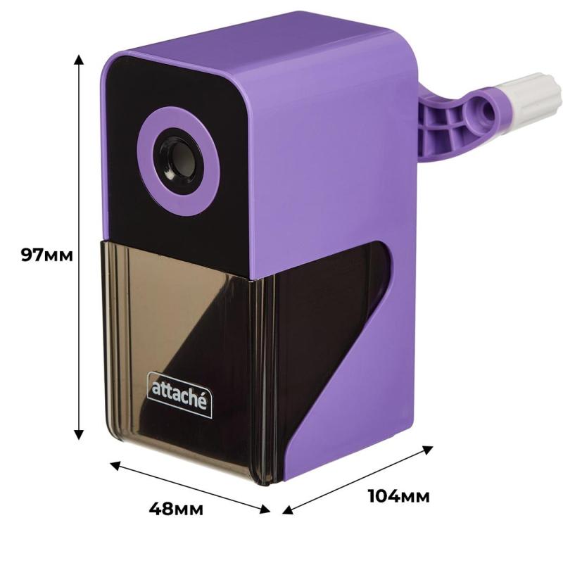 Точилка механическая Attache Bright Colours,авто-фиксация карандаша,фиолет