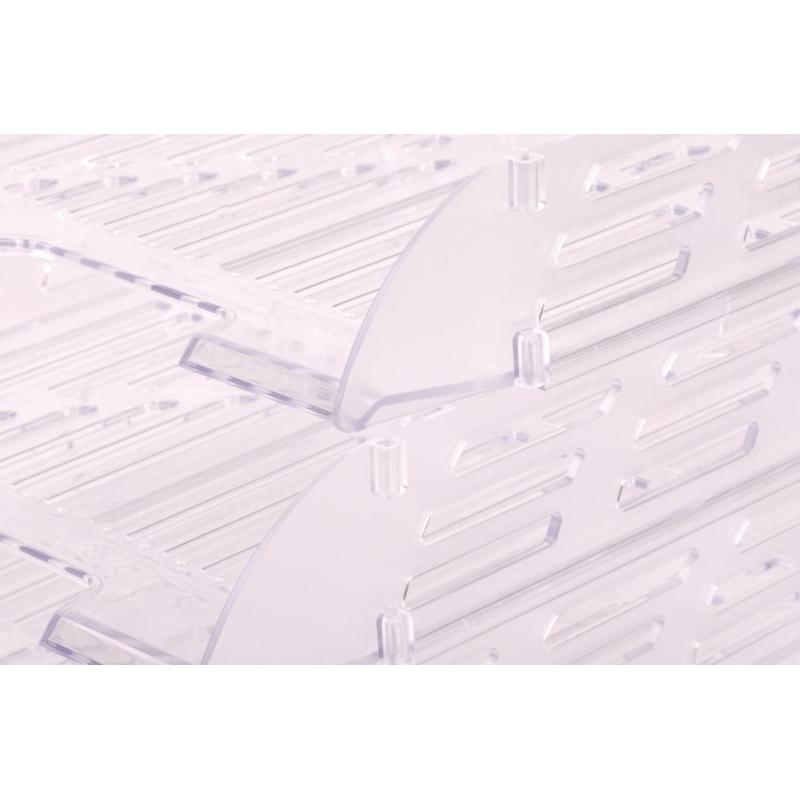Лоток горизонтальный для бумаг Attache 2шт/наб на металл стерж прозрачный