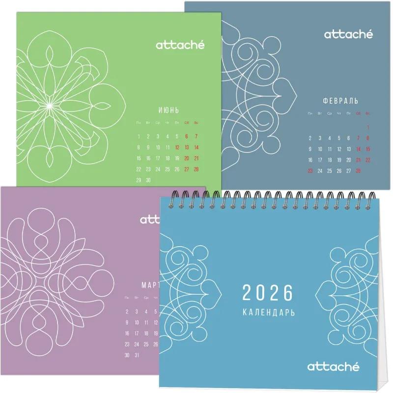 Календарь-домик настольный 2026 Attache, Орнамент, 120х110