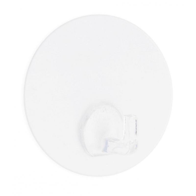 Крючок самоклеющийся прозрачный AVIORA 1шт, 8х8см, блистер (302-170)