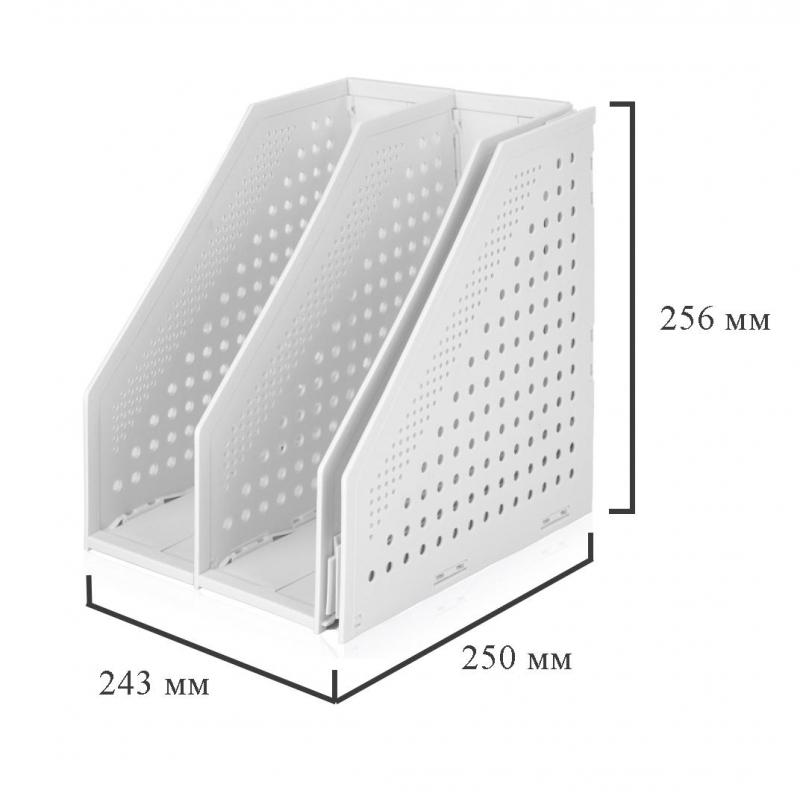 Лоток вертикальный Deli 78995Grey складной 3 отделения серый