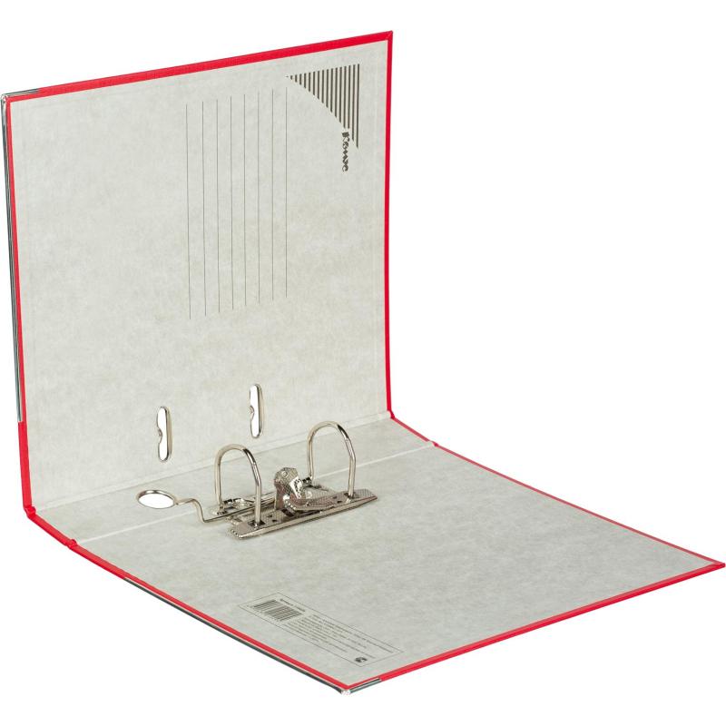 Папка-регистратор Комус Экономи 50мм красная, ПБП1, карм.кор., мет.уг