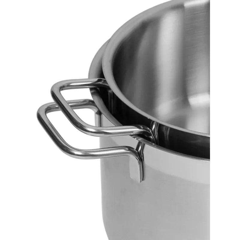 Кастрюля 5л нерж.тройное дно d=235 h=130,с кр.,серияSatin LUXSTAHL кт3156