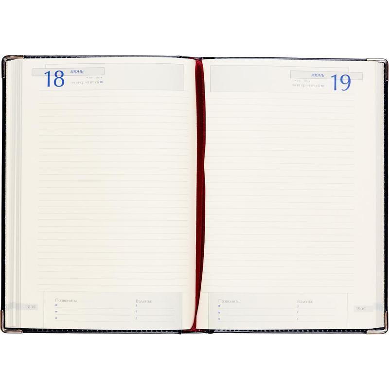 Ежедневник полудатированный кожа,синий,А5,145х216,208л, IMPERIUM 3-023/121