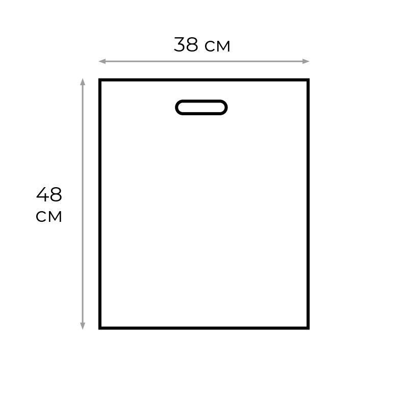 Пакет с вырубной ручкой 38х48+3 (60)  глянец Букет/микс 25 шт/уп