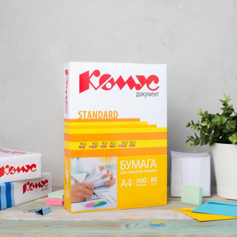 Бумага КОМУС ДОКУМЕНТ Standard (А4, марка С, 80 г/кв.м, 500 л)