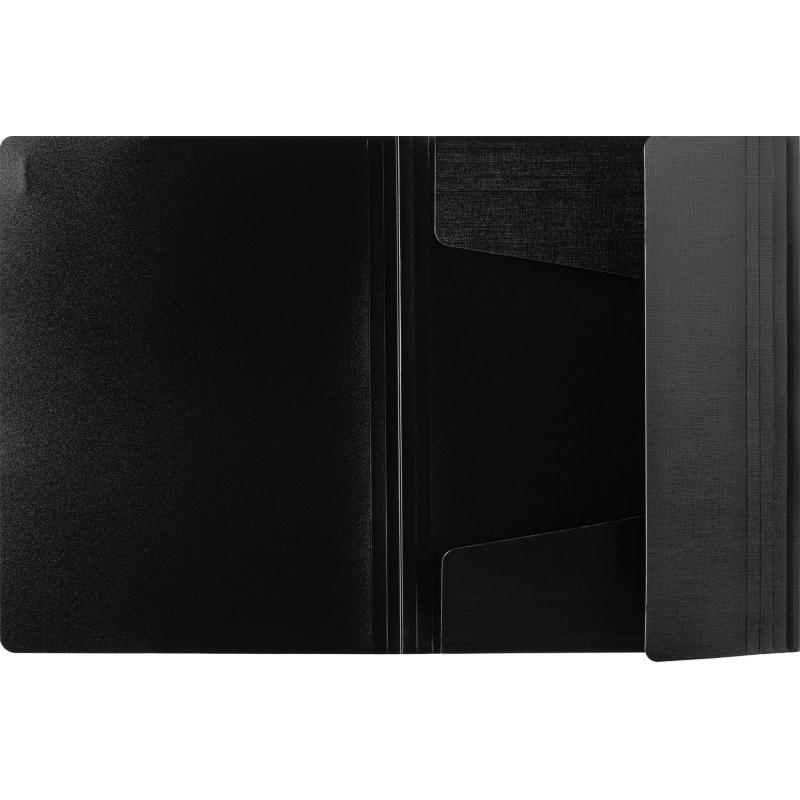 Папка на резинках Комус Шелк черная