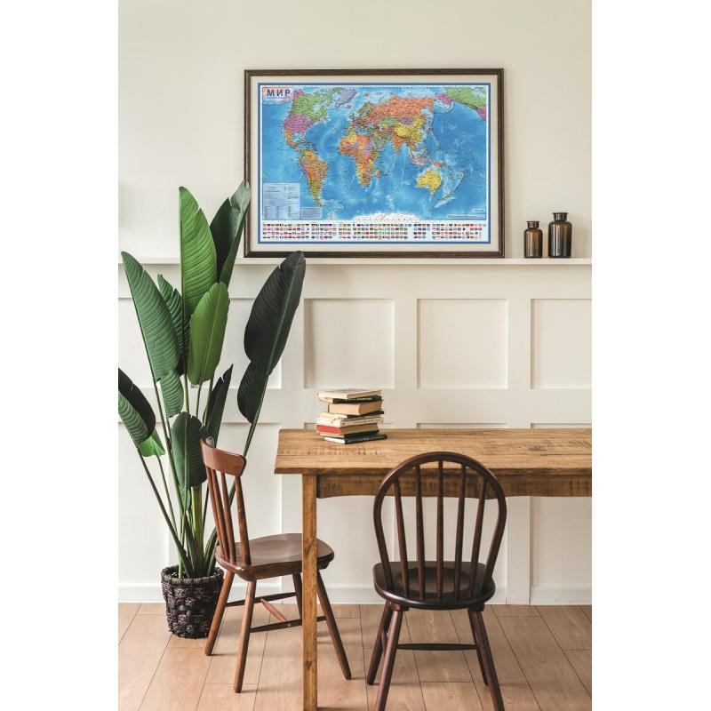 Карта настенная Мир политическая Globen, 1:15,5млн.,1990x1340мм, КН084