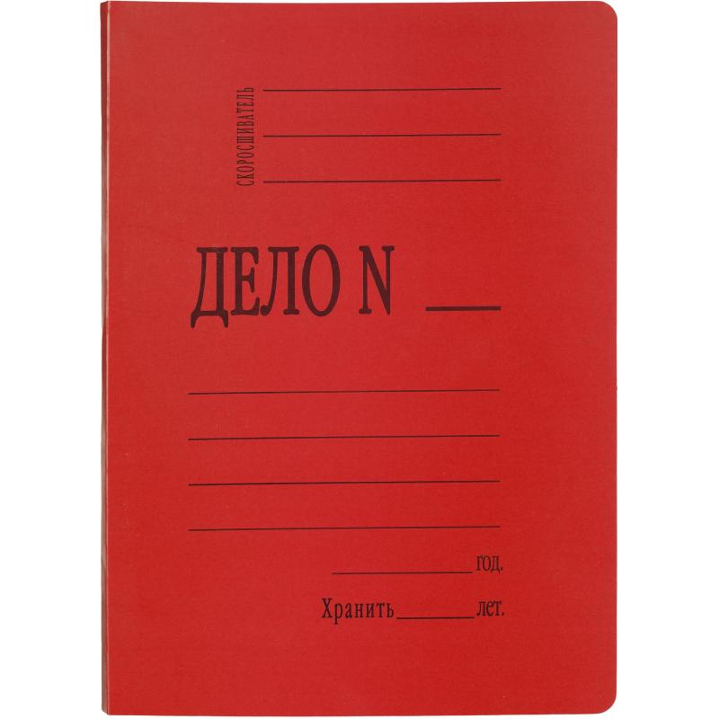 Скоросшиватель картон. Дело 300гр/м2 мелованный 4 цвета, 20 шт/уп