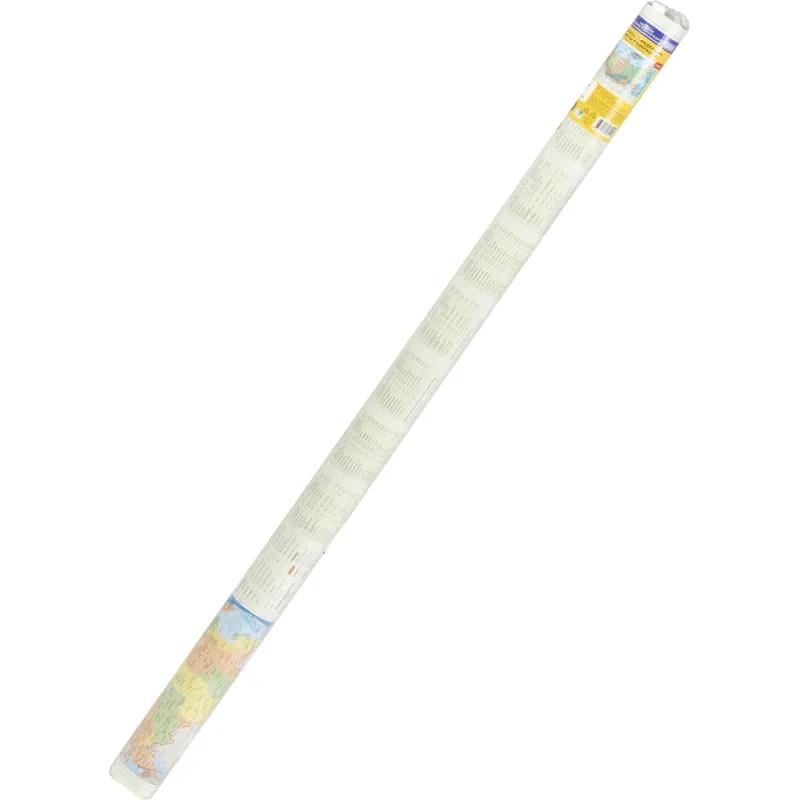 Карта настенная на рейках РФ П/А Субъекты федерации.М1:6,7 млн.124х80 см