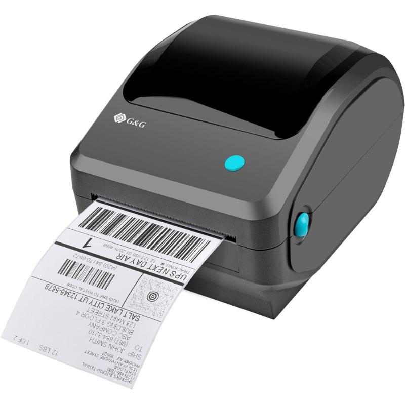 Этикет-принтер G&G GG-D410 203dpi 152мм/с/USB для печ.накл. черный