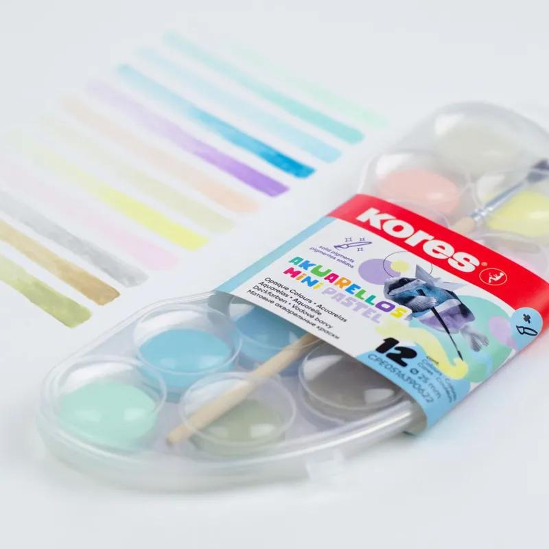 Краски акварельные Kores AKUARELLOS MINI Пастельные,набор 30103