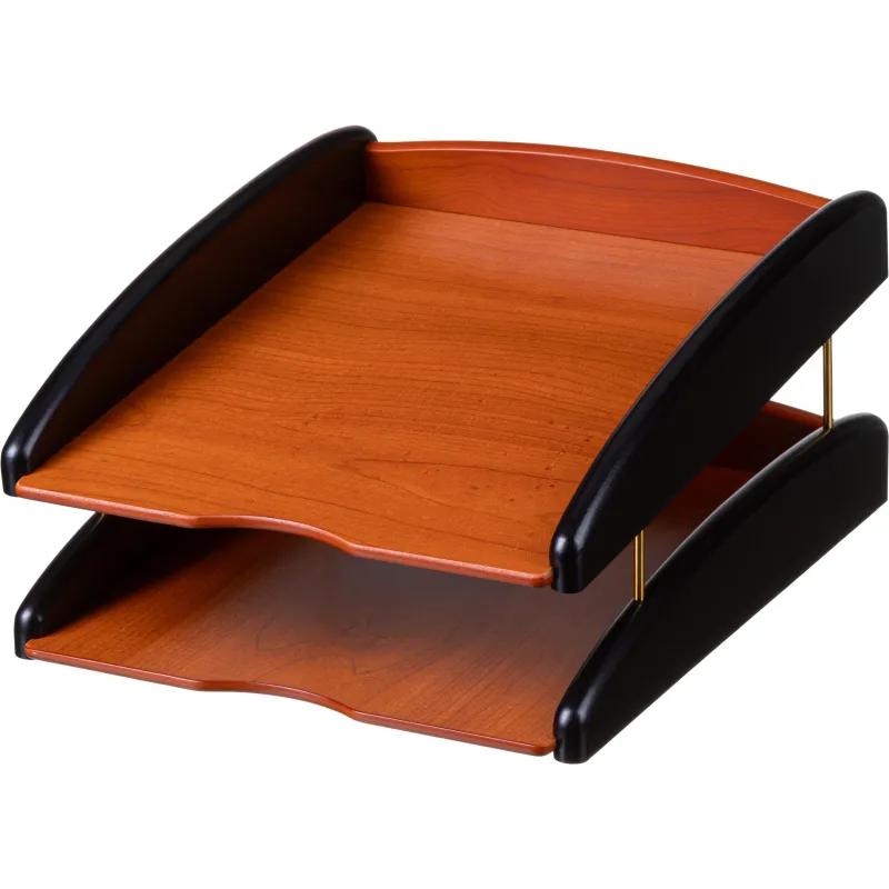 Набор настольный RS5M-3A на 5 предметов из МДФ, цвет: палисандровый/черный