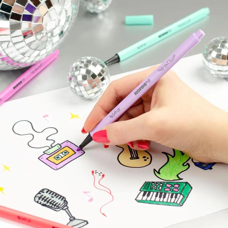 Фломастеры K-BEATS наб 26цв в коробке,пастель,неон.цв