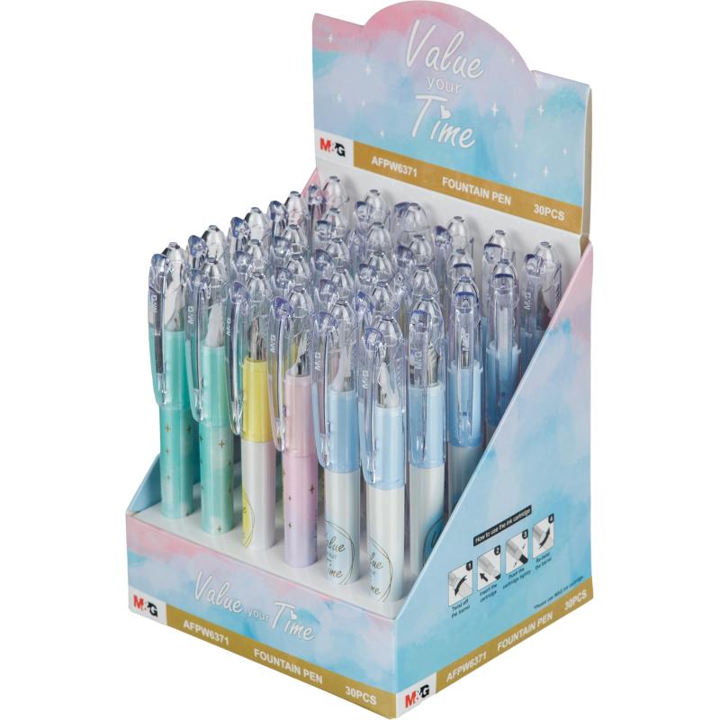 Ручка перьевая M&G Color Studio с конвертером б/чернил асс AFPW6371004384C