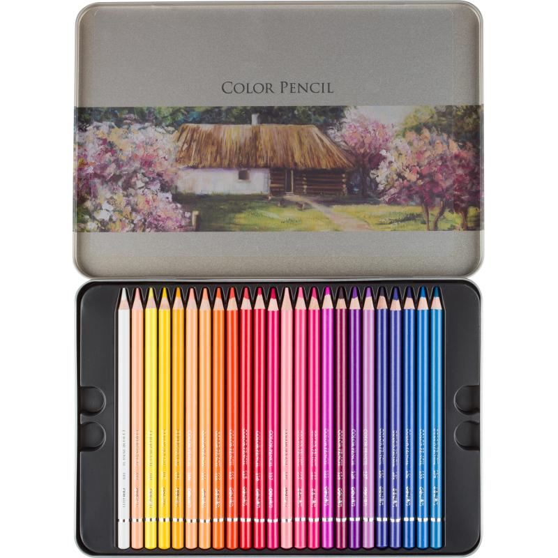 Карандаши цветные Deli липа 48 цв/наб мет.кор. 6567