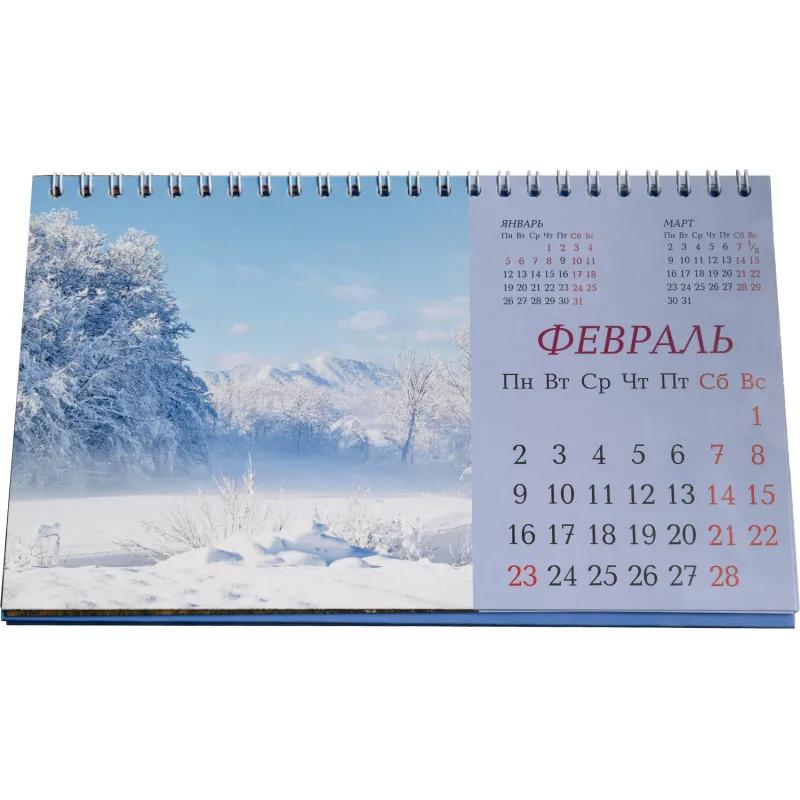 Календарь-домик настольный 2026, Горы и водопады,спир,14л,115г,210х120,2400