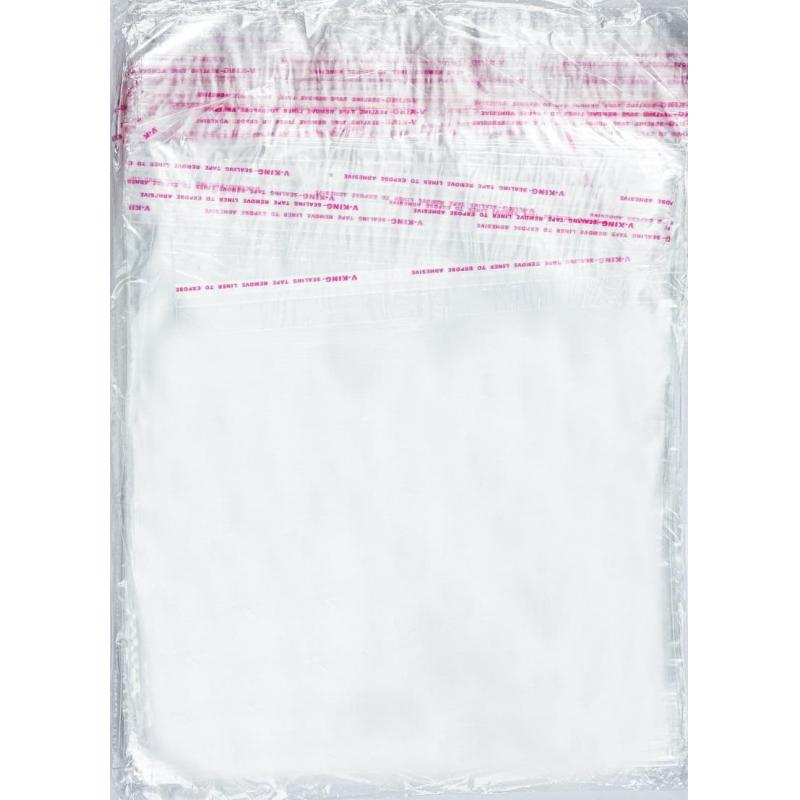 Пакет фасовочный ПП 20x20+5  с клеевым клапаном 20мкм 100 шт/уп