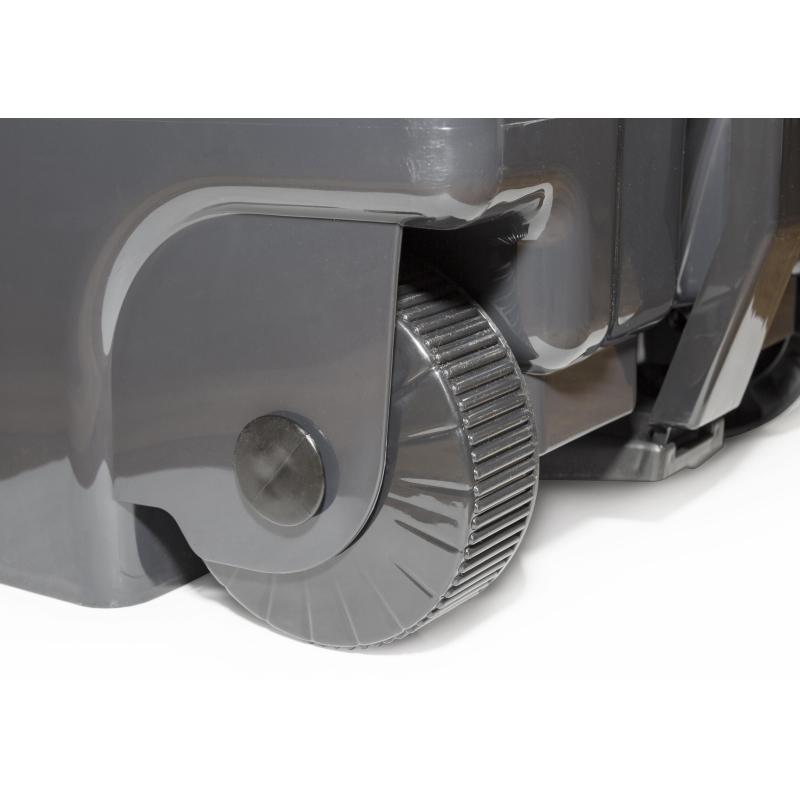 Контейнер-бак мусорный 110 л пластиковый на 2-х колесах с крышкой, серый