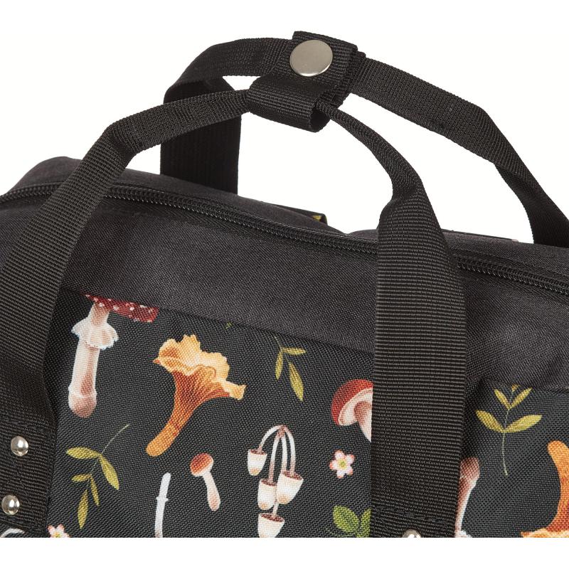 Рюкзак Квадро Грибы, темный, 1 отд., 3 кармана,37х28х13