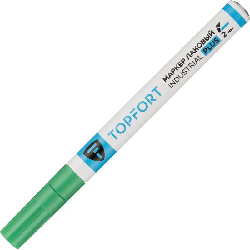 Маркер лаковый TOPFORT Industrial Plus 2 мм зеленый