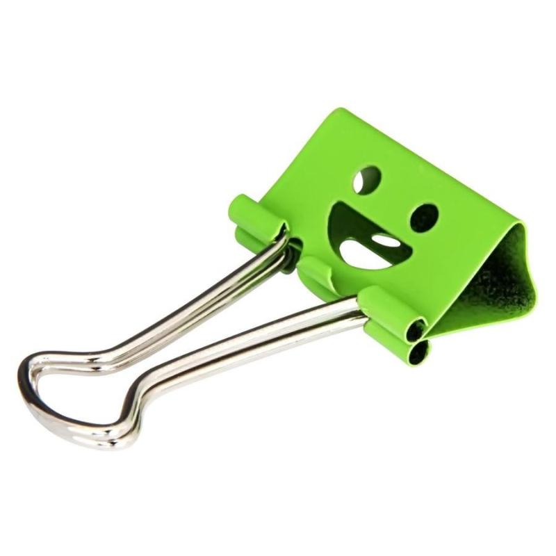 Зажимы для бумаг Deli 8487 Смайлы, 19мм, 40шт/уп в пласт. тубе, в асс