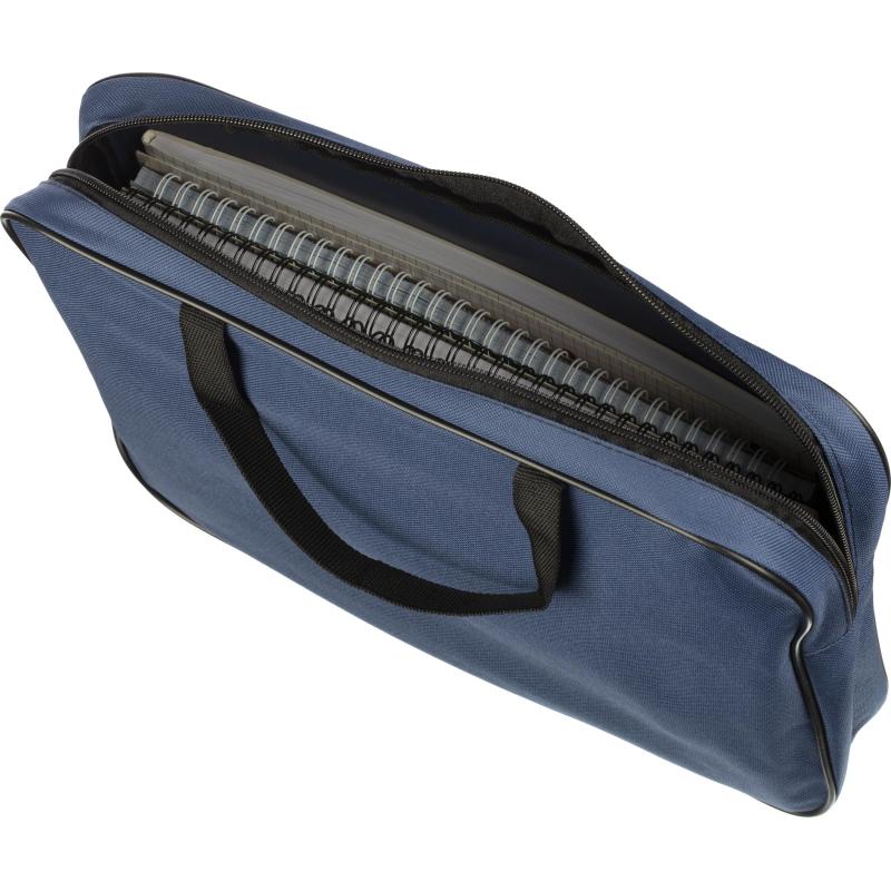 Папка офисная А4 цветная, ШИРОКАЯ, ткань ПДМ-11, СИНЯЯ