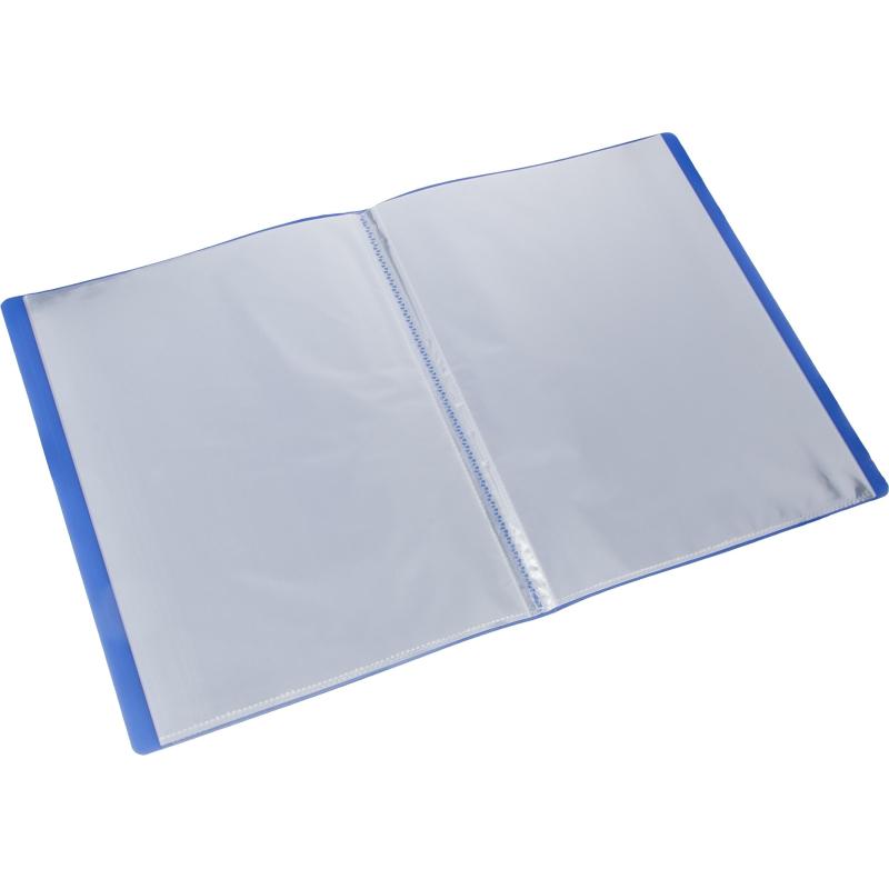 Папка файловая на 40 файлов Элементари А4 700мкм син